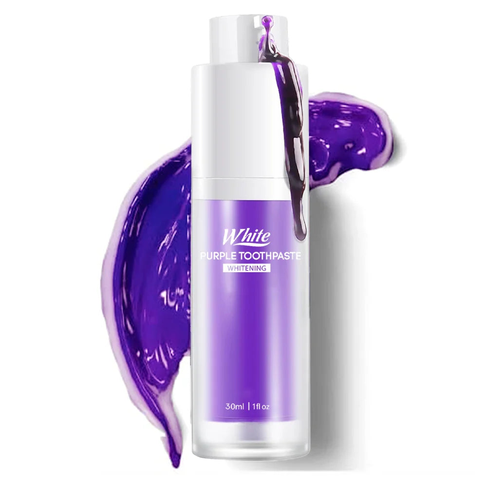 משחת שיניים סגולה לאפקט הלבנה מידי